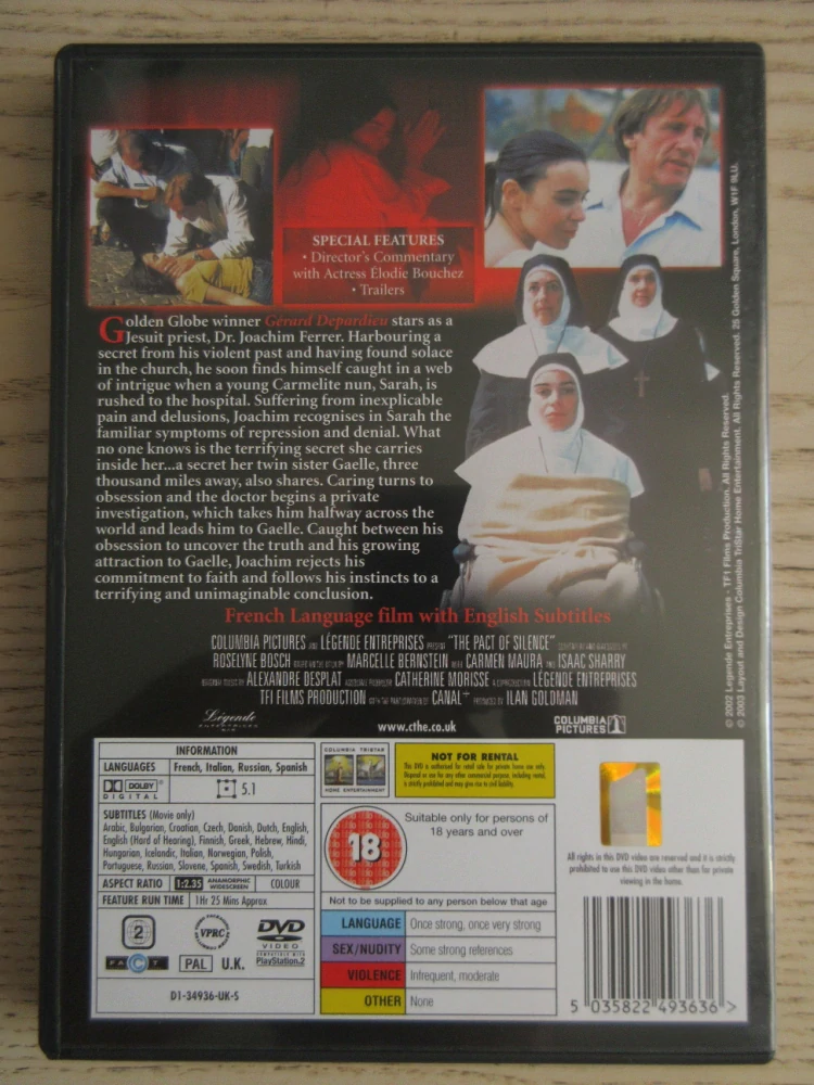 BRATRSTVO TICHA, G. DEPARDIEU, É. BOUCHEZ, DVD FILM