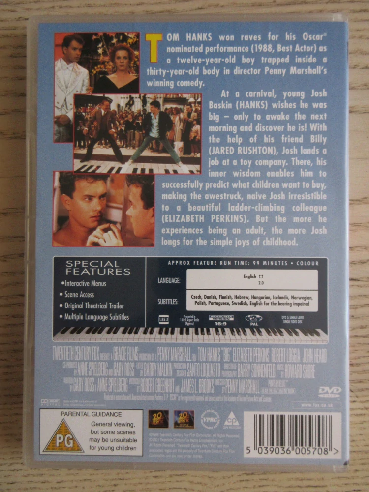 VELKÝ, T. HANKS, J. RUSHTON, DVD FILM