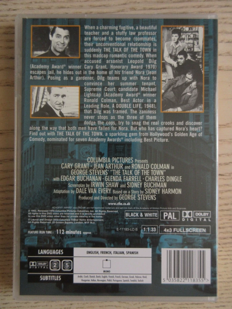 ROZRUCH VE MĚSTĚ, C. GRANT, J. ARTHUR, DVD FILM