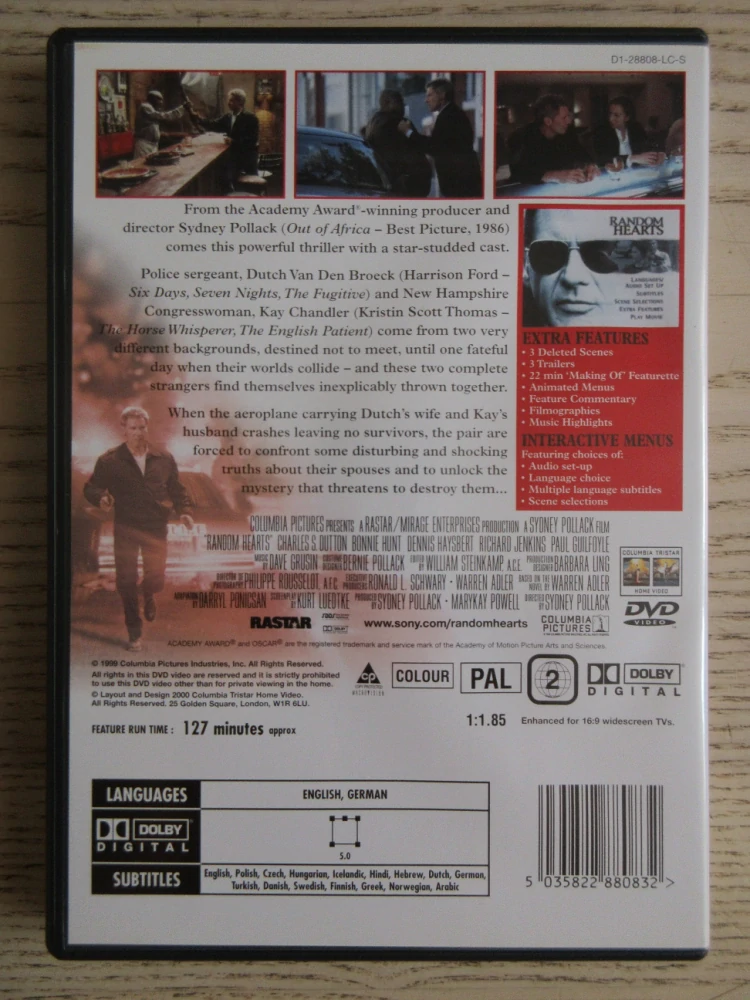 NÁHODNÉ SETKÁNÍ, H. FORD, K. S. THOMAS, DVD FILM