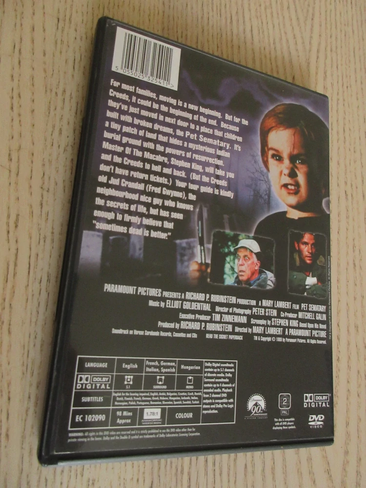 ŘBITOV DOMÁCÍCH ZVÍŘÁTEK, S. KING, F. GWYNNE, DVD FILM