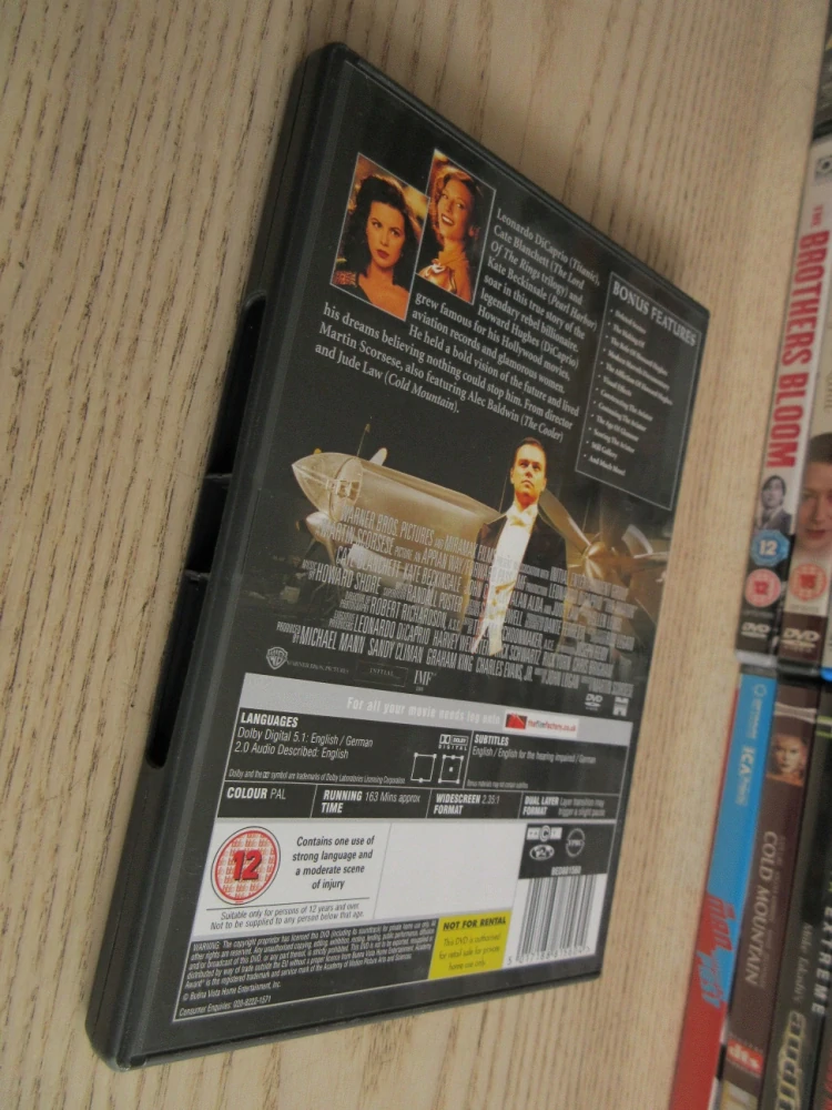 LETEC, DI CAPRIO, GB OBAL, 2X ČESKÉ DVD FILM
