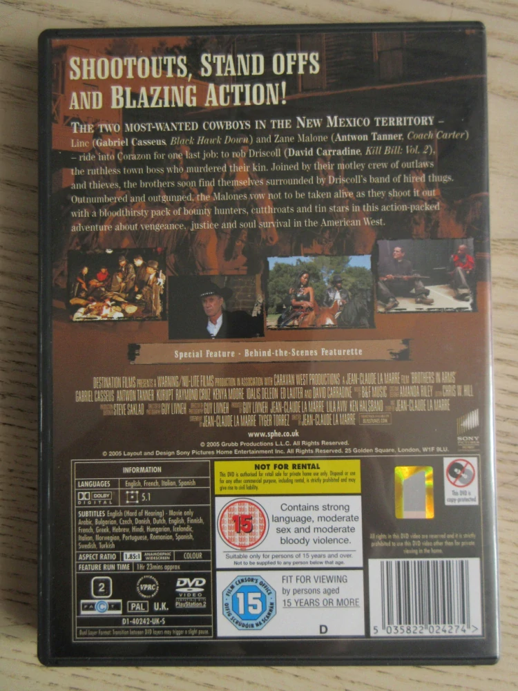 BRATŘI VE ZBRANI, CARRADINE, GB OBAL, ČESKÉ TITULKY, DVD FILM