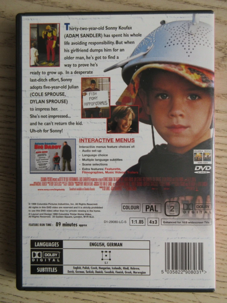 VELKÝ TÁTA, SANDLER, GB OBAL, ČESKÉ TITULKY, DVD FILM VČETNĚ BOOK