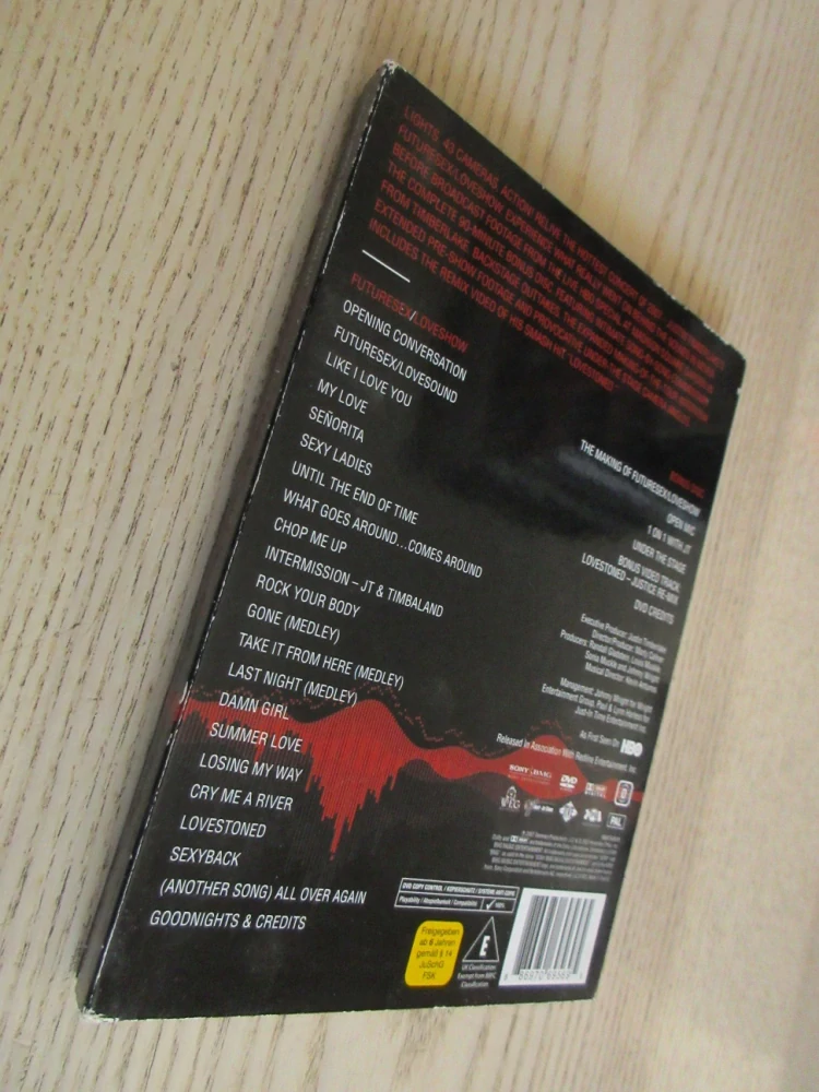 JUSTIN TIMBERLAKE, FUTURESEX/LOVESHOW, MADISON SQUARE GARDEN, 2X DVD HUDBA