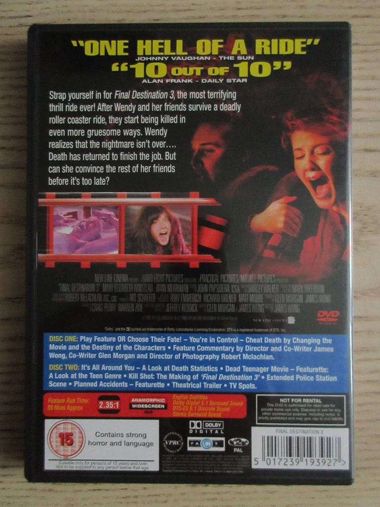 NEZVRATNÝ OSUD 3, GB OBAL, ČESKÁ VERZE, 2X DVD FILM