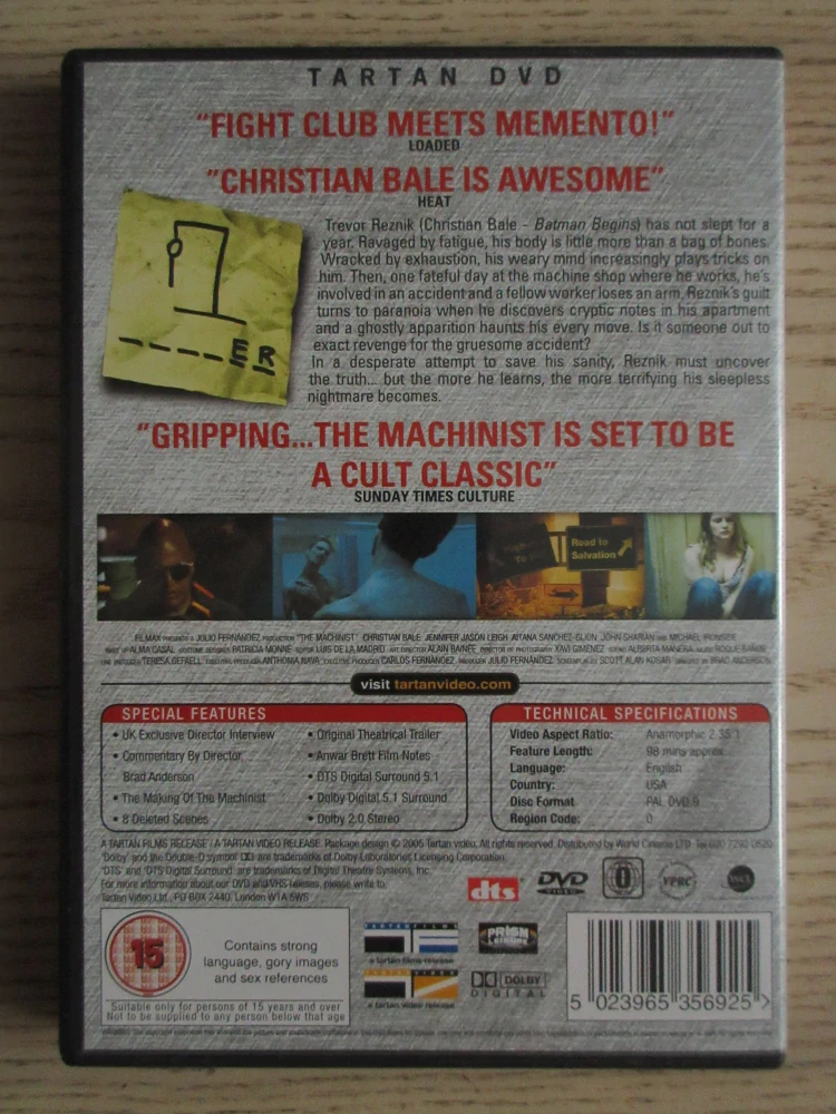 MECHANIK, C.BALE, GB OBAL, ČESKÁ VERZE, 2X DVD FILM
