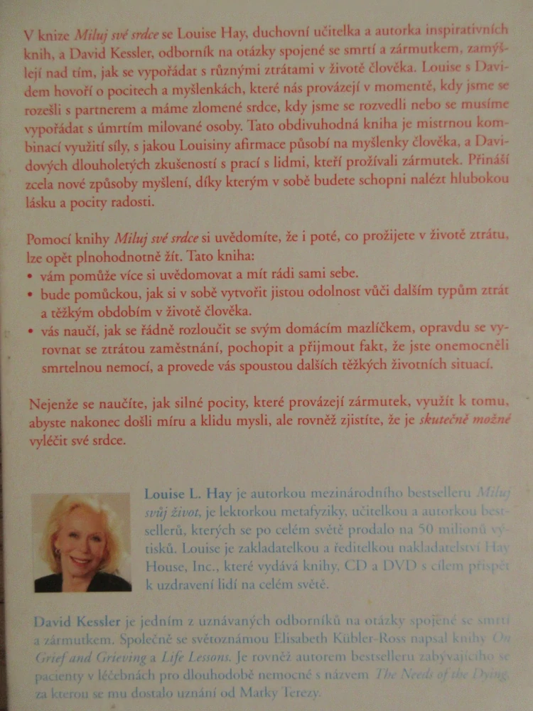 MILUJ SVÉ SRDCE, LOUISE L. HAY, DAVID KESSLER, **an