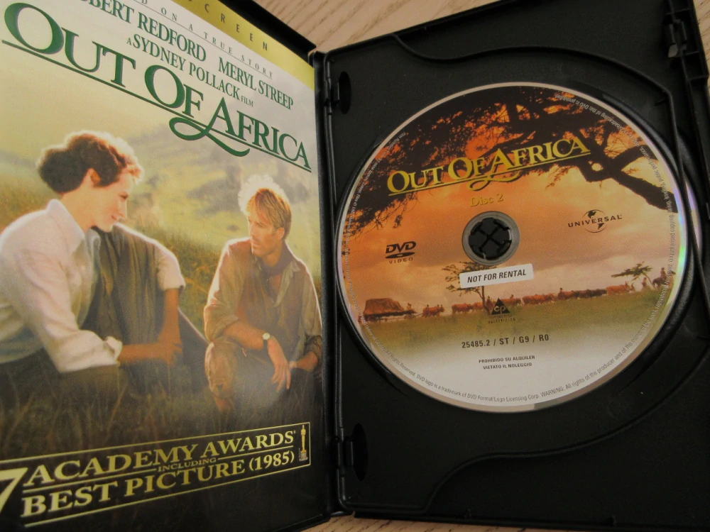 VZPOMÍNKY NA AFRIKU, R.REDFORD, M.STREEP, GB OBAL, ČESKÉ TIT. 2X DVD FILM