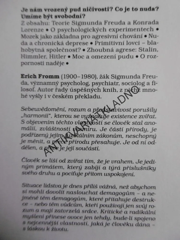 ANATOMIE LIDSKÉ DESTRUKTIVITY, ERICH FROMM
