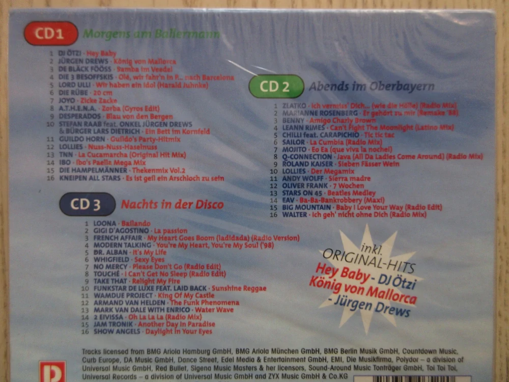 BEST OF MALLORCA HITS, 3X CD HUDBA