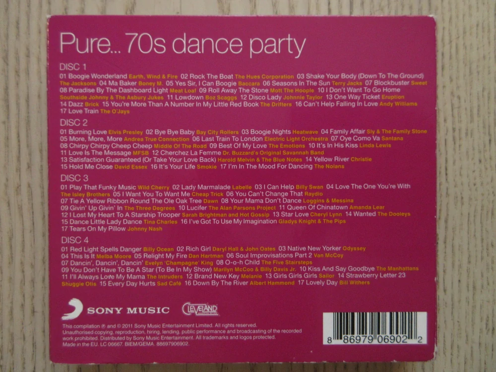 PURE... 70S DANCE PARTY, 4X CD HUDBA