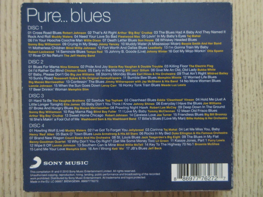 PURE... BLUES, 4X CD HUDBA
