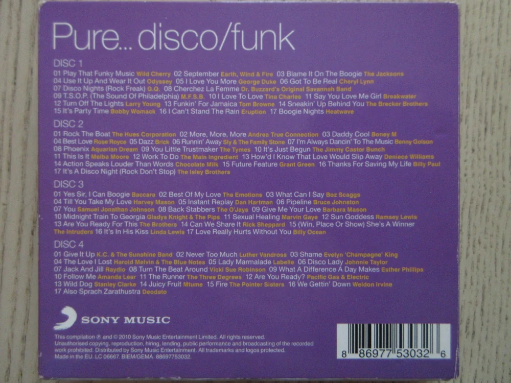 PURE... DISCO/FUNK, 4X CD HUDBA