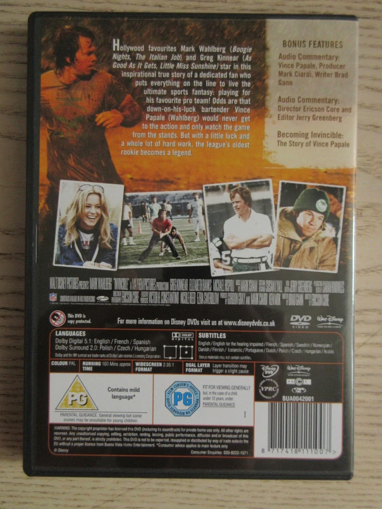 NEPORAZITELNÝ, M.WAHLBERG, GB OBAL, ČESKÝ DABING, DVD FILM