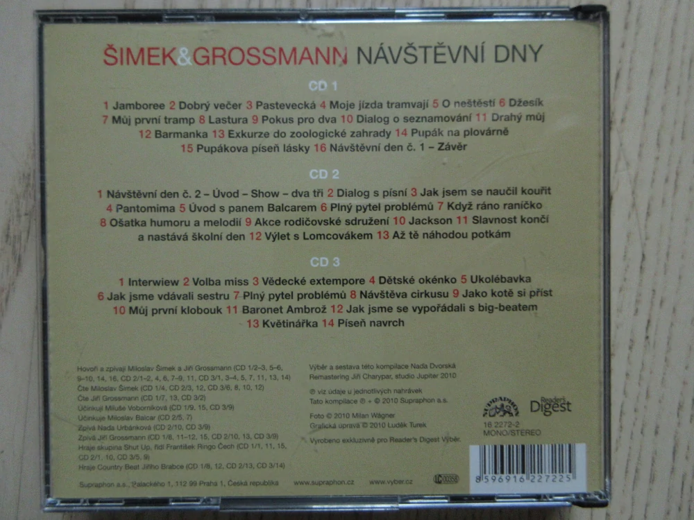 NÁVŠTĚVNÍ DNY, ŠIMEK GROSSMANN, 3X CD MLUVENÉ SLOVO