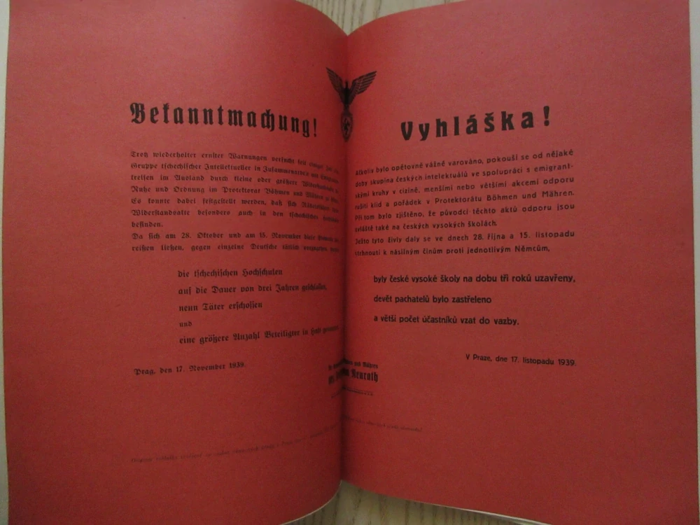 PERSEKUCE ČESKÉHO STUDENTSTVA ZA OKUPACE, 1945, **an