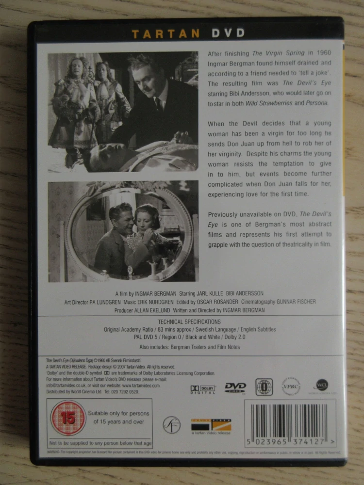 ĎÁBLOVO OKO, BERGMAN, GB OBAL, ČESKÉ TIT., 2XDVD FILM
