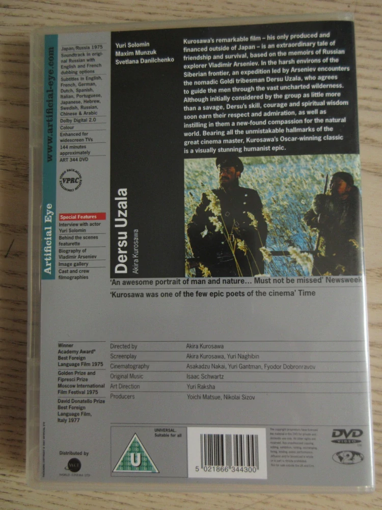 DĚRSU UZALA, A.KUROSAWA, GB OBAL, ČESKÉ TIT., 3XDVD FILM
