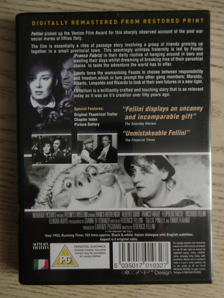 DARMOŠLAPOVÉ, L.BAAROVÁ, F.FELLINI, GB OBAL, ČESKÉ TIT., 2XDVD FILM