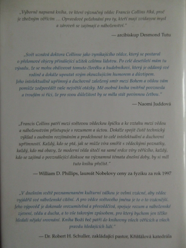 BOŽÍ ŘEČ, FRANCIS S. COLLINS, **an