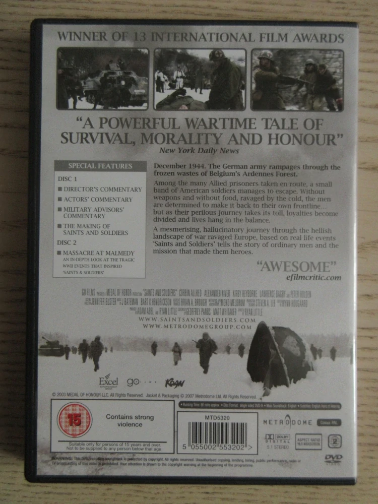 SAINTS AND SOLDIERS, C. ALLRED, A. NIVER, GB OBAL, 2X DVD FILM
