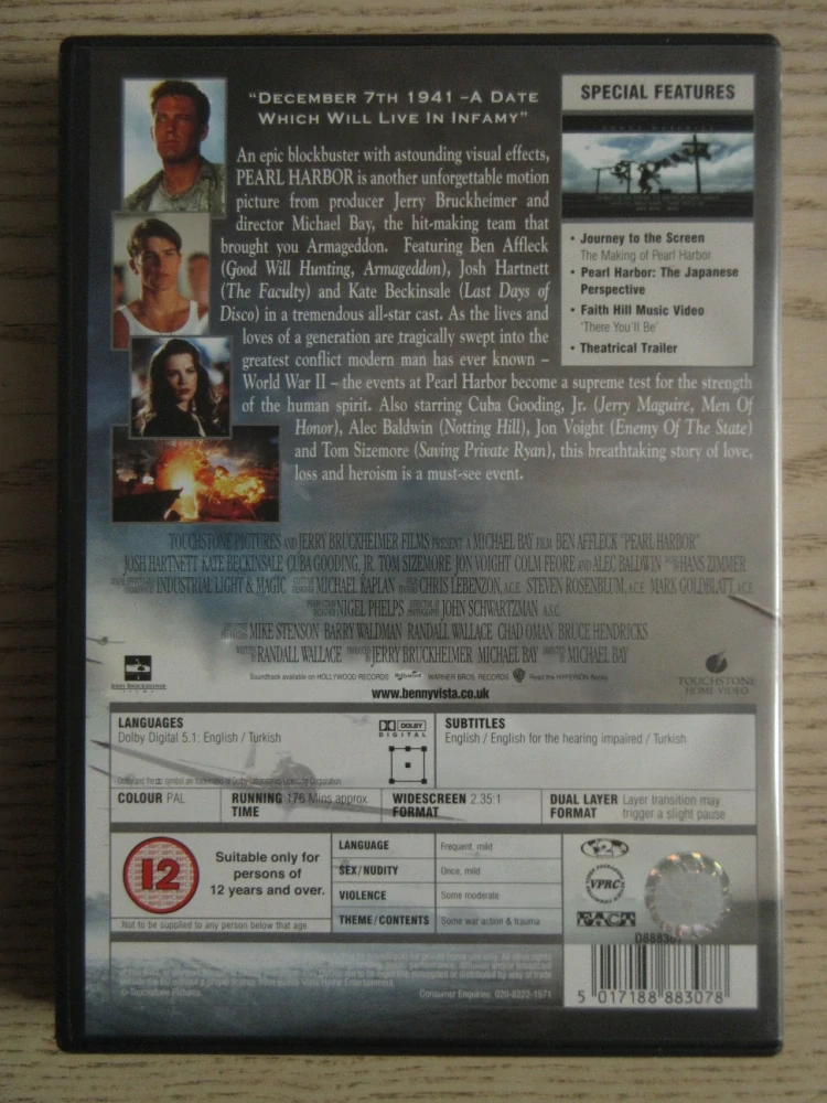 PEARL HARBOR, B. AFFLECK, C. GOODING, GB OBAL, 2X DVD FILM