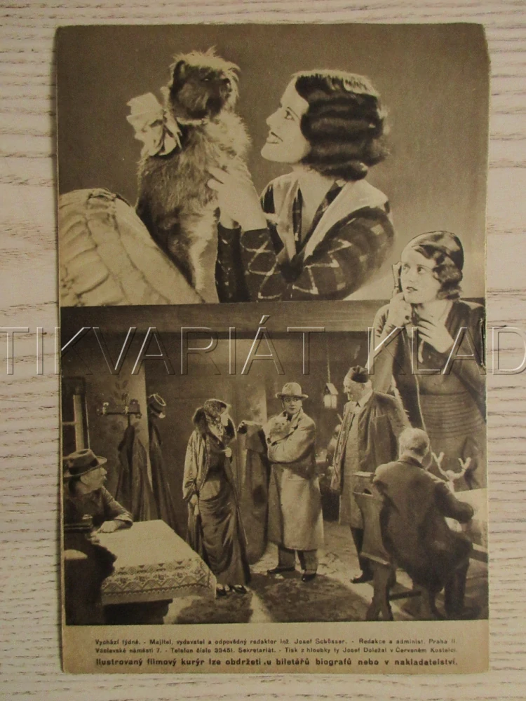 TAJNÝ AGENT, M. SOLVEGOVÁ, H. PIEL, BIO PROGRAM ZŠ Č. 71, 1932