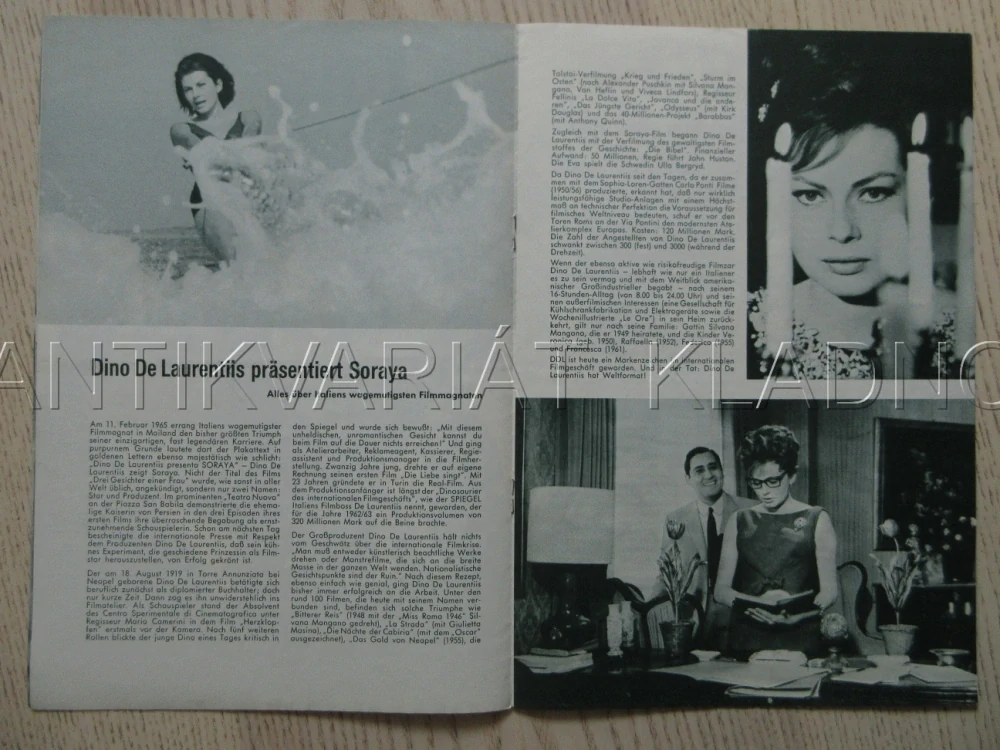 TŘI TVÁŘE, SORAYA, R. HARRIS, A. SORDI, BIO PROGRAM Č. 45