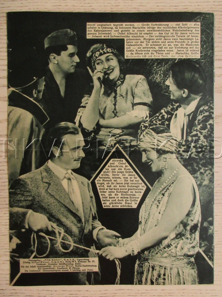 LIEBE IM KUHSTALL, R: C. FROELICH, H. PORTEN, T. TETZLAFF, FILM KURIER Č. 984