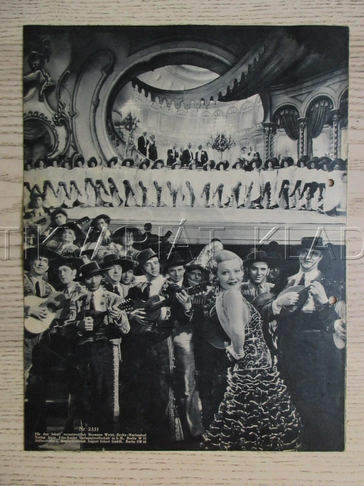 DIE BLONDE CARMEN,R: V. JANSON, M. EGGERTH, L. SLEZAK, FILM KURIER Č. 2331