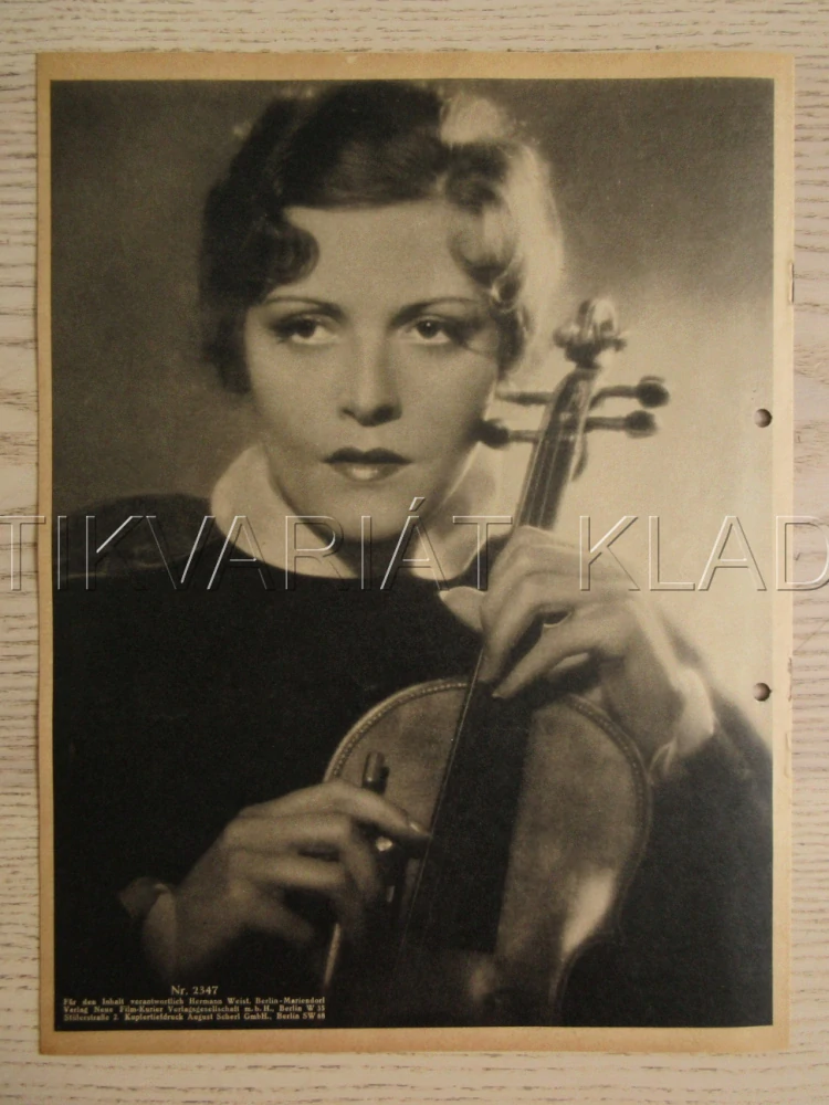 STRADIVARI, R: C. V. BOLVARY, G. FRÖHLICH, S. SCHMITZ, FILM KURIER Č. 2347