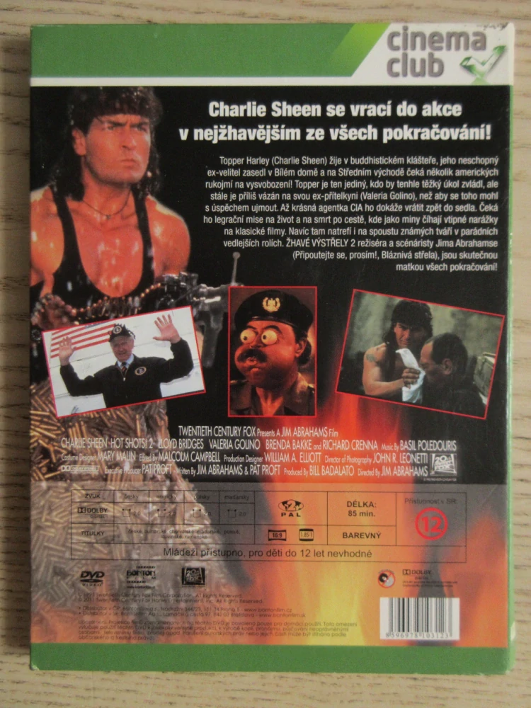 ŽHAVÉ VÝSTŘELY 2, CH. SHEEN, DVD FILM