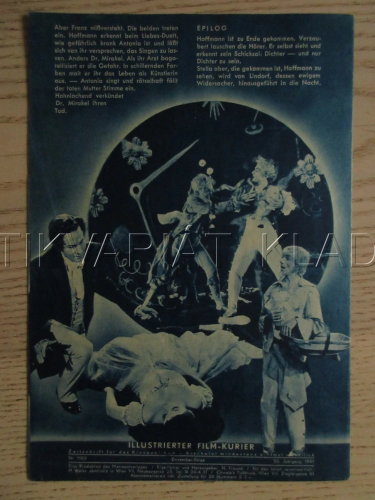 HOFFMANNOVY POVÍDKY, M. SHEARER, R. ROUNSEVILLE, J. FORD, FILM VB, FILM KURIER VBŠ Č. 1003