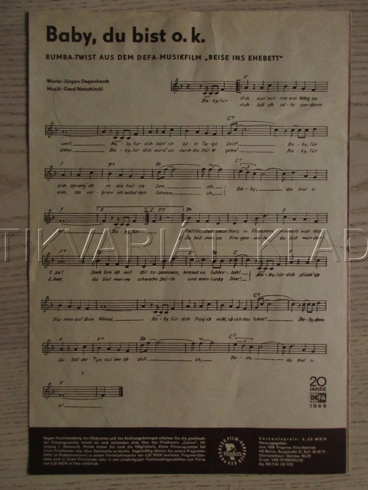 REISE INS EHEBETT, A. PRUCNAL, C. JURICHS, F. SCHOBEL, FILM SRN, FILM KURIER VBŠ Č. 31/66