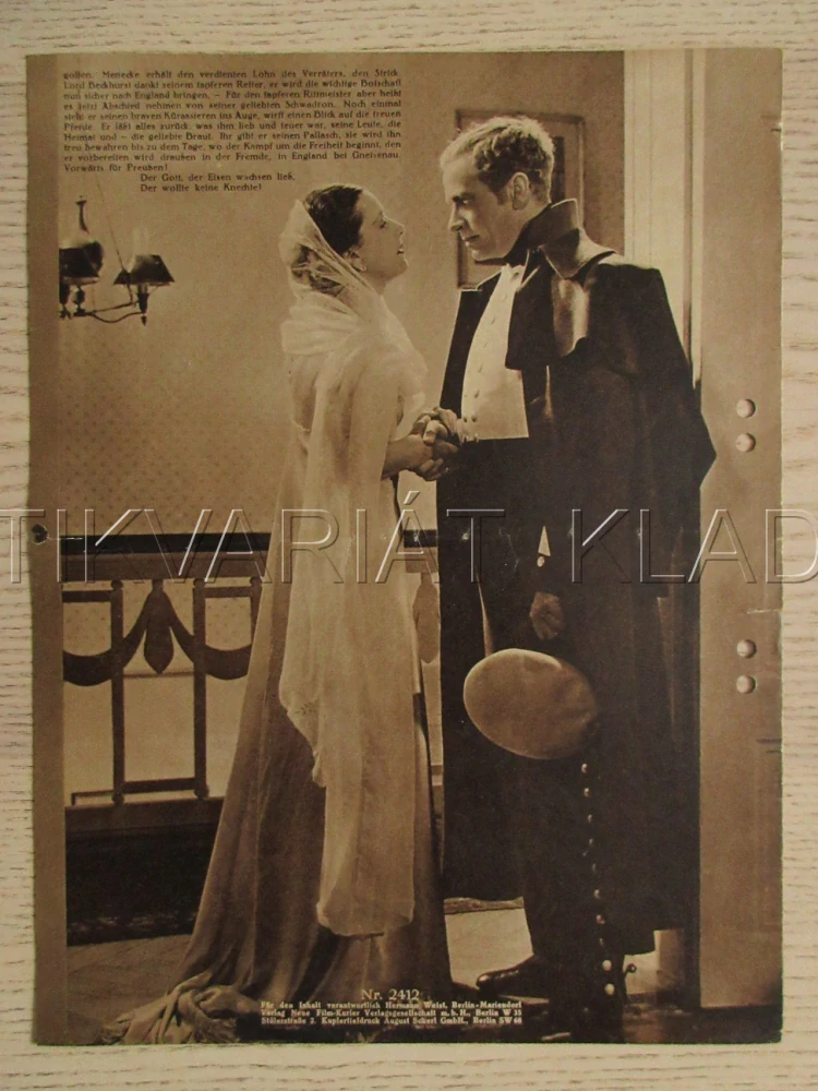 DER HÖHERE BEFEHL, LIL DAGOVER, K. DANNENTANN, K. L. DIEHL, FILM SRN, FILM KURIER VBŠ Č. 2412
