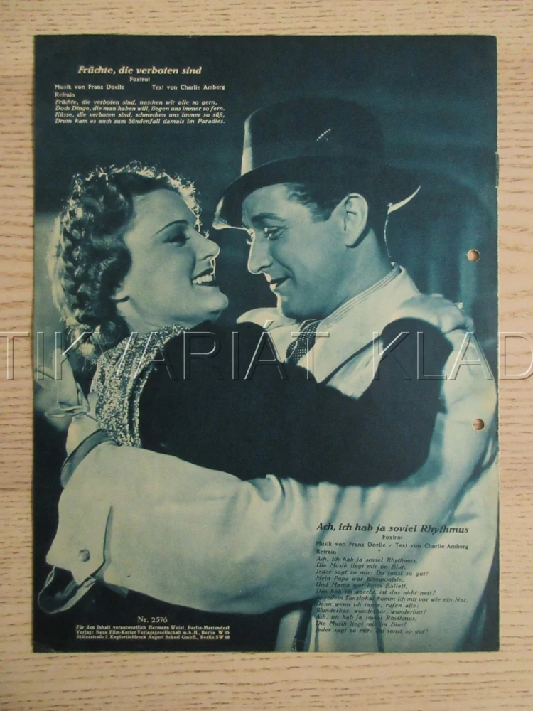 UND DU MEIN SCHATZ FAHRST MIT!, M. RÖKK, H. SÖHNKER, A. ABEL, FILM SRN, FILM KURIER VBŠ Č. 2576