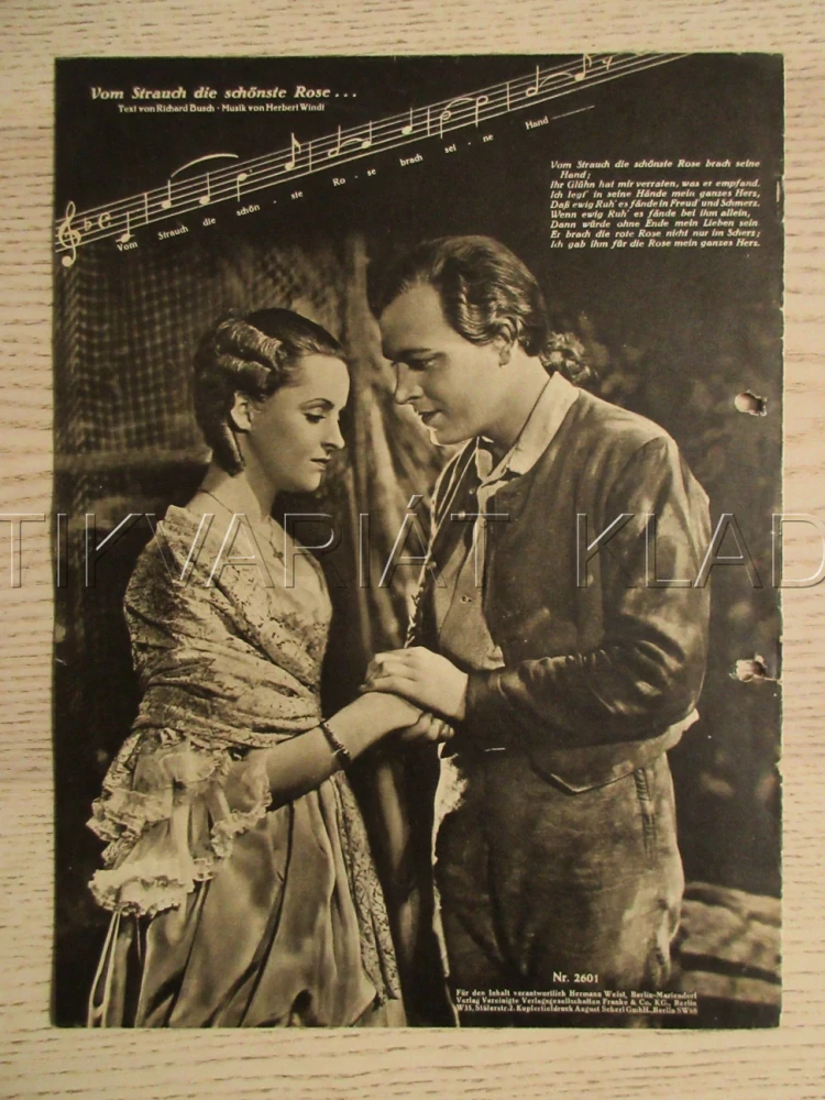 DAS SCHÖNE FRÄULEIN SCHRAGG, O. GEBUHR, P. BILDT, H. KNOTECK, FILM SRN, FILM KURIER VBŠ Č. 2601