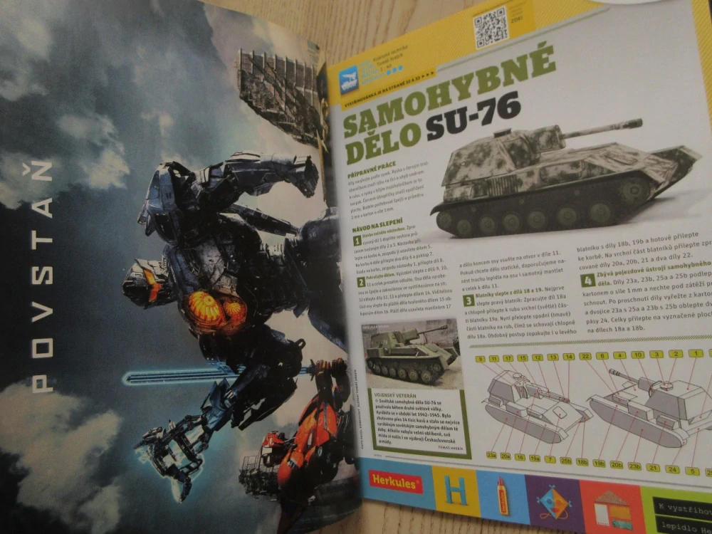 ABC, 7/2018, KOMPLETNÍ DÉČKA, VOJENSKÁ TECHNIKA - SAMOHYBNÉ DĚLO SU-76