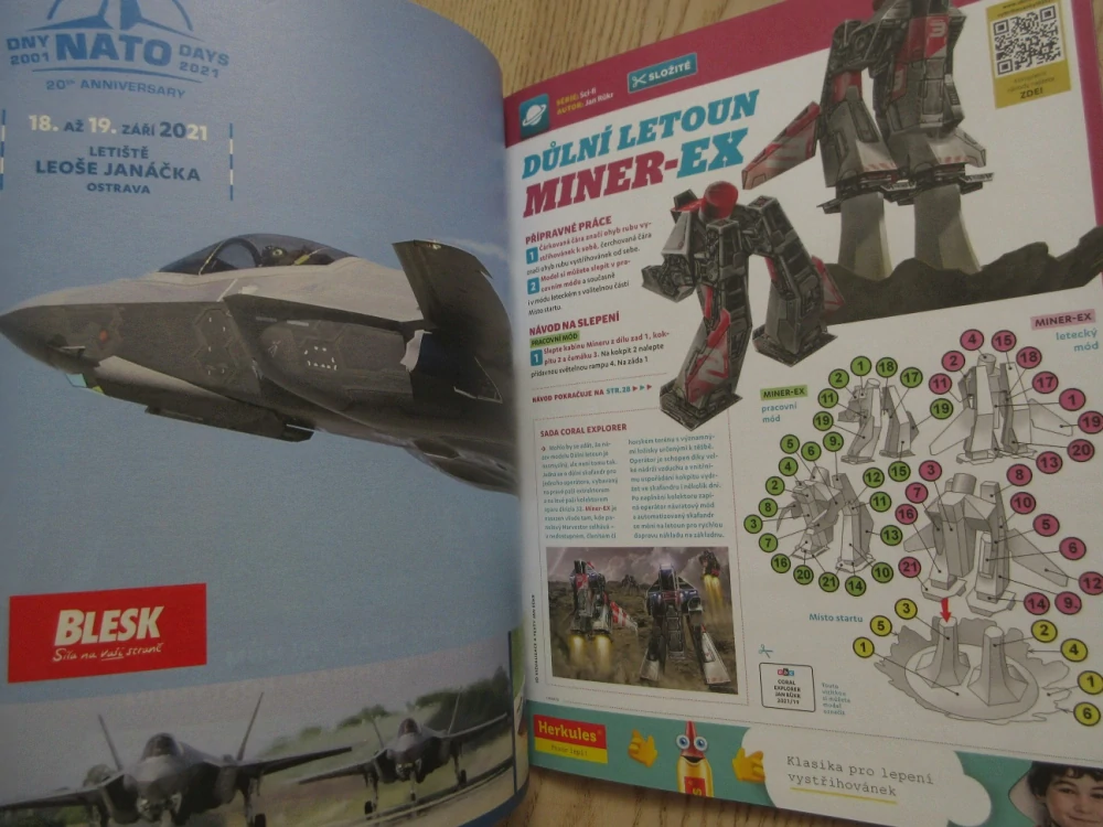 ABC, 19/2021, KOMPLETNÍ DÉČKA, SCI-FI DŮLNÍ LETOUN MINER-EX
