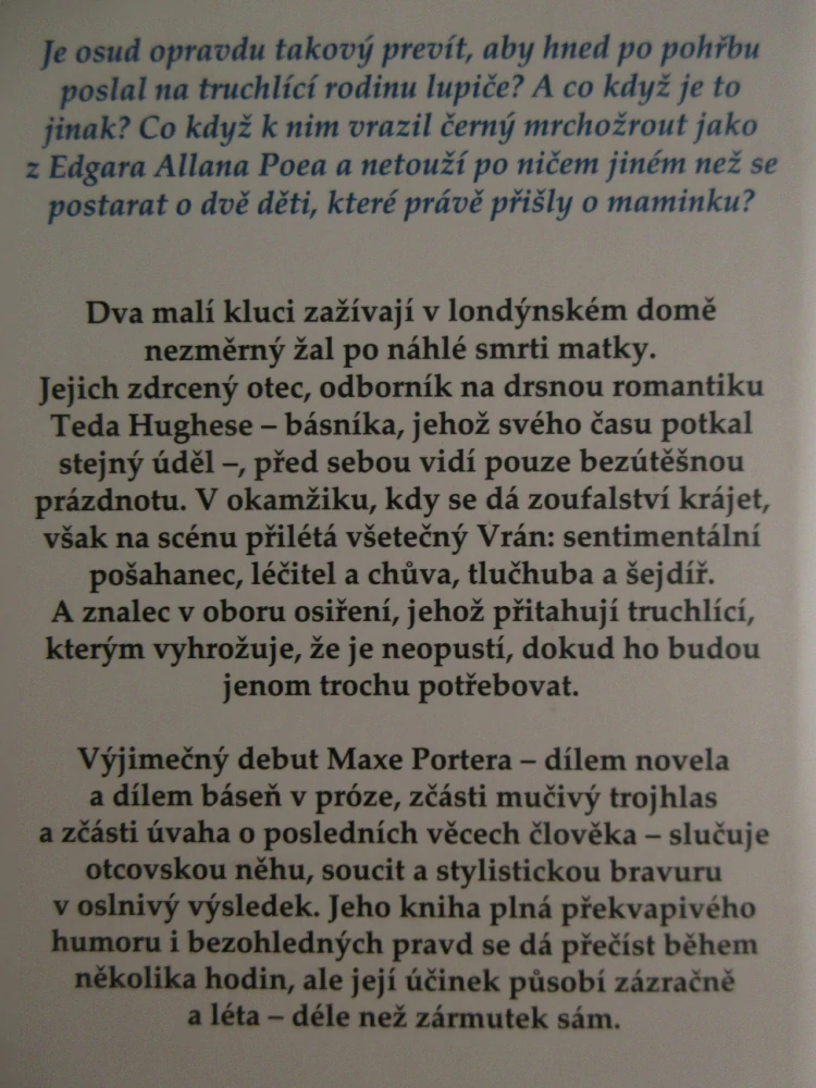 ŽAL JE TO S KŘÍDLY, MAX PORTER, **an