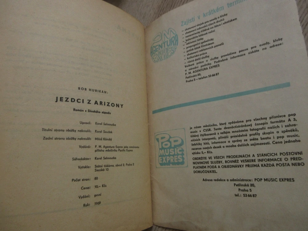 JEZDCI Z ARIZONY, BOB HURIKÁN, KAREL SAUDEK, 1969, **an