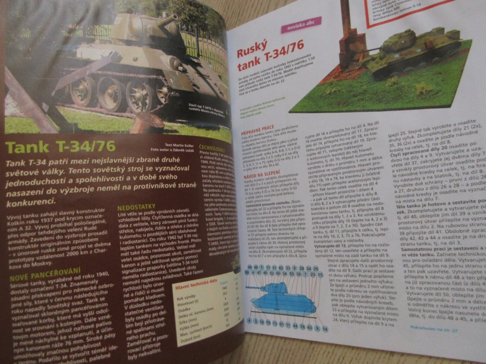 ABC, 4/2007, KOMPLETNÍ DÉČKA, RUSKÝ TANK T-34/76