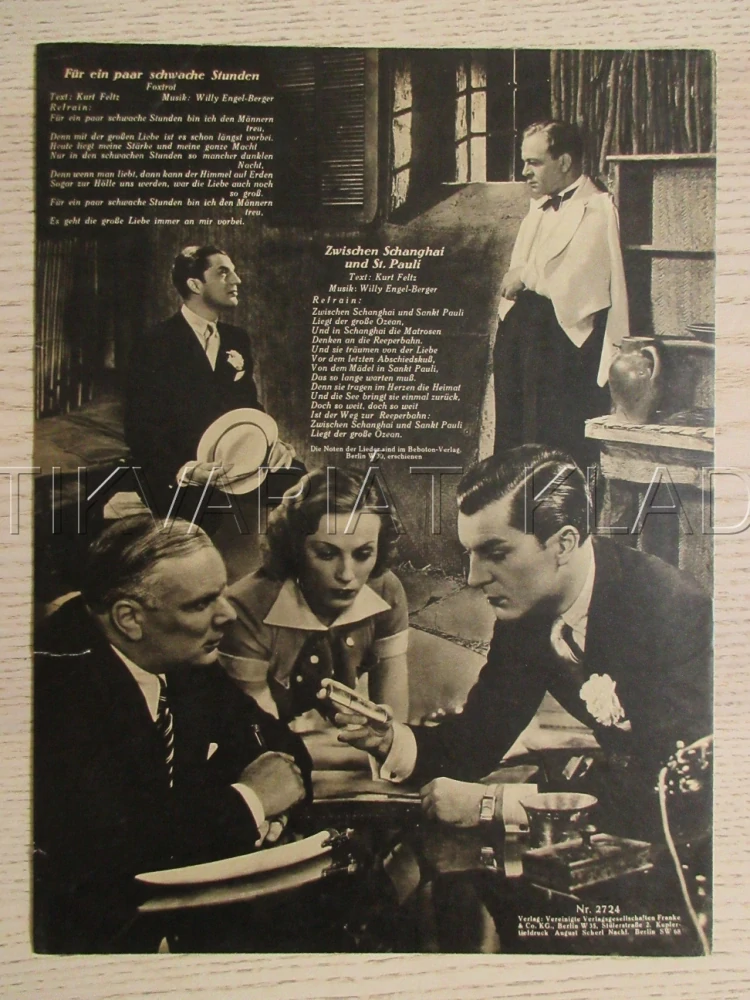 V TAJNÉM POSLÁNÍ, V. DE KOWA, P. HARTMANN, C. LUCAS, FILM NĚM. ŘÍŠE, FILM KURIER VBŠ Č. 2724