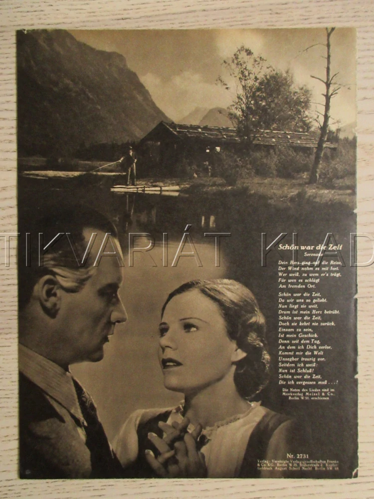 DRUHÁ ŽENA, R: W. FORST, I. SYM, W. JANSSEN, FILM NĚM. ŘÍŠE, FILM KURIER VBŠ Č. 2731