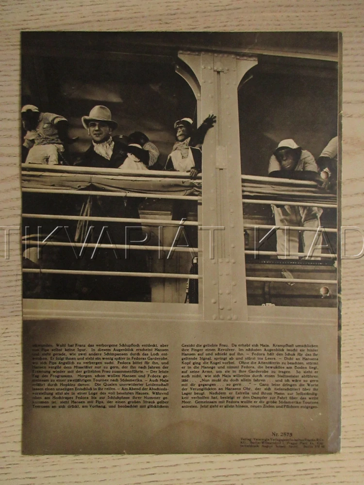 MENSCHEN, TIERE, SENSATIONEN, H. PIEL, E. WENDT, R. EWELER, FILM NĚM. ŘÍŠE, FILM KURIER VBŠ Č. 2875