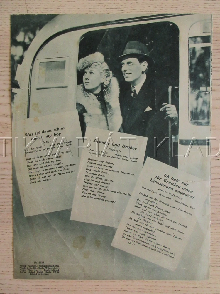 DRUNTER UND DRÜBER, P. HÖRBIGER, H. KRÜGER, T. LINGEN, FILM NĚM. ŘÍŠE, FILM KURIER VBŠ Č. 2923