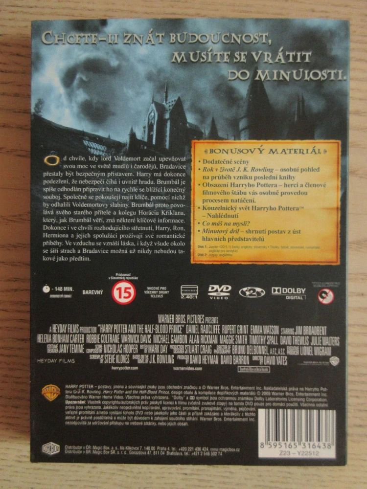 HARRY POTTER A PRINC DVOJÍ KRVE, DVD FILM