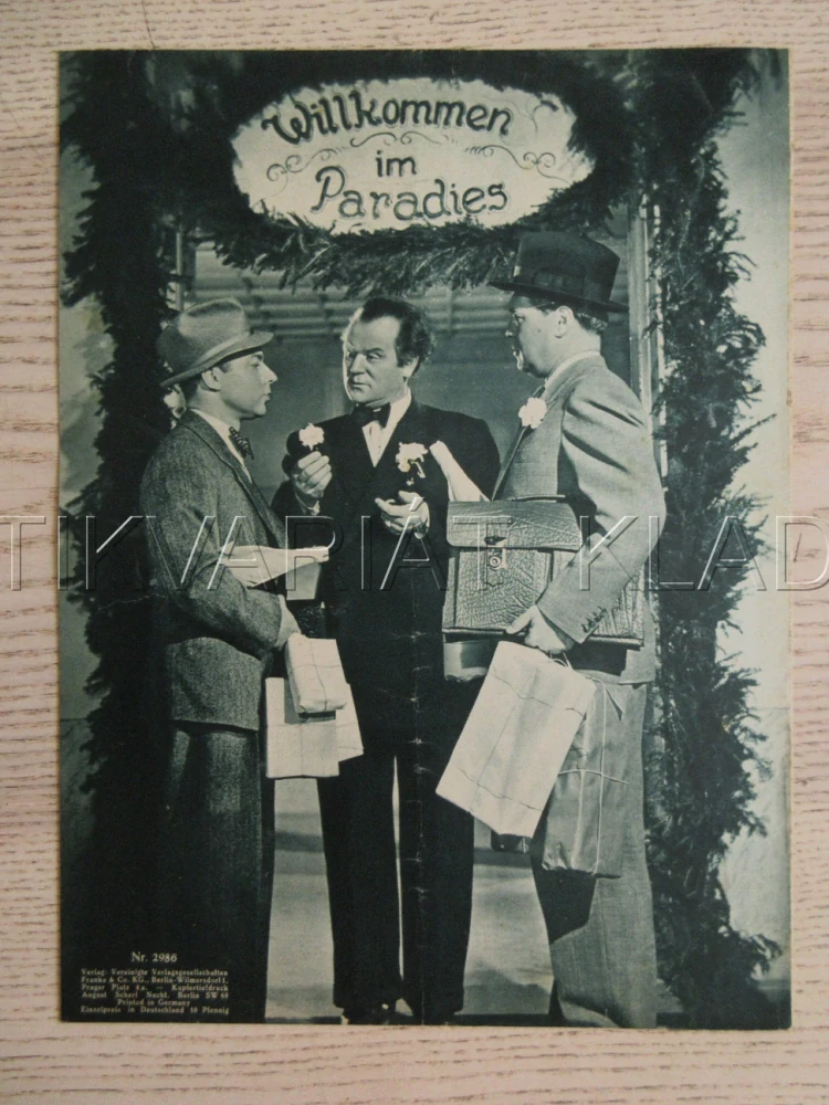PARADIES DER JUNGGESELLEN, P. BILDT, H. RÜHMANN, J. SIEBER, FILM NĚM. ŘÍŠE, FILM KURIER VBŠ Č. 2986