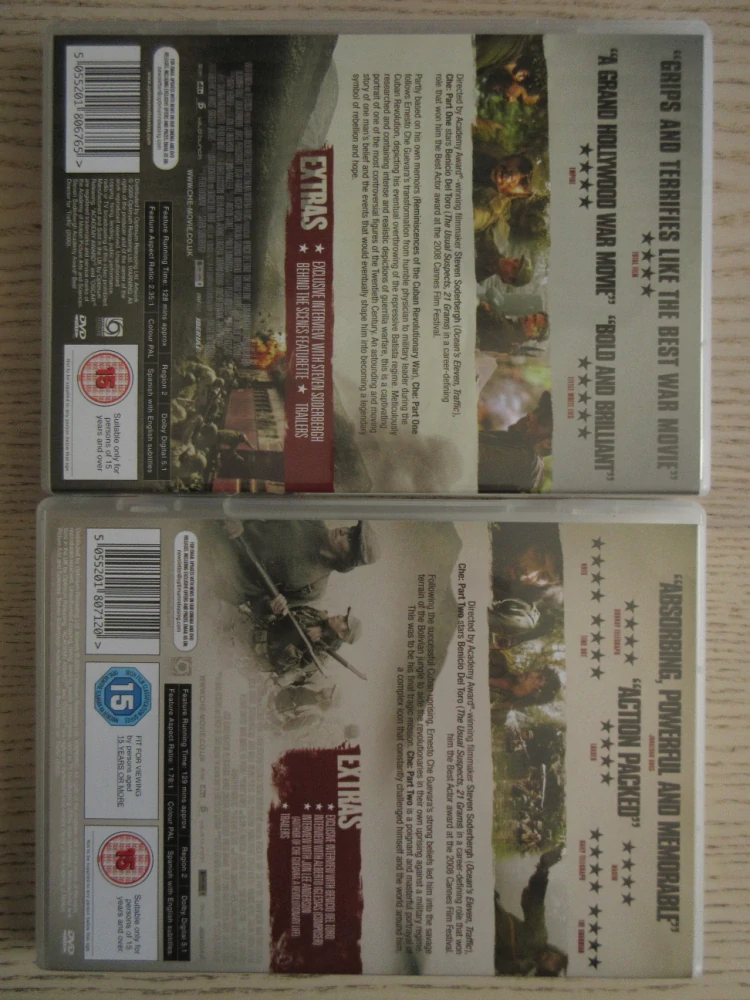 CHE GUEVARA, S. SODERBERGH, GB OBAL, 2X ČESKÉ DVD FILM